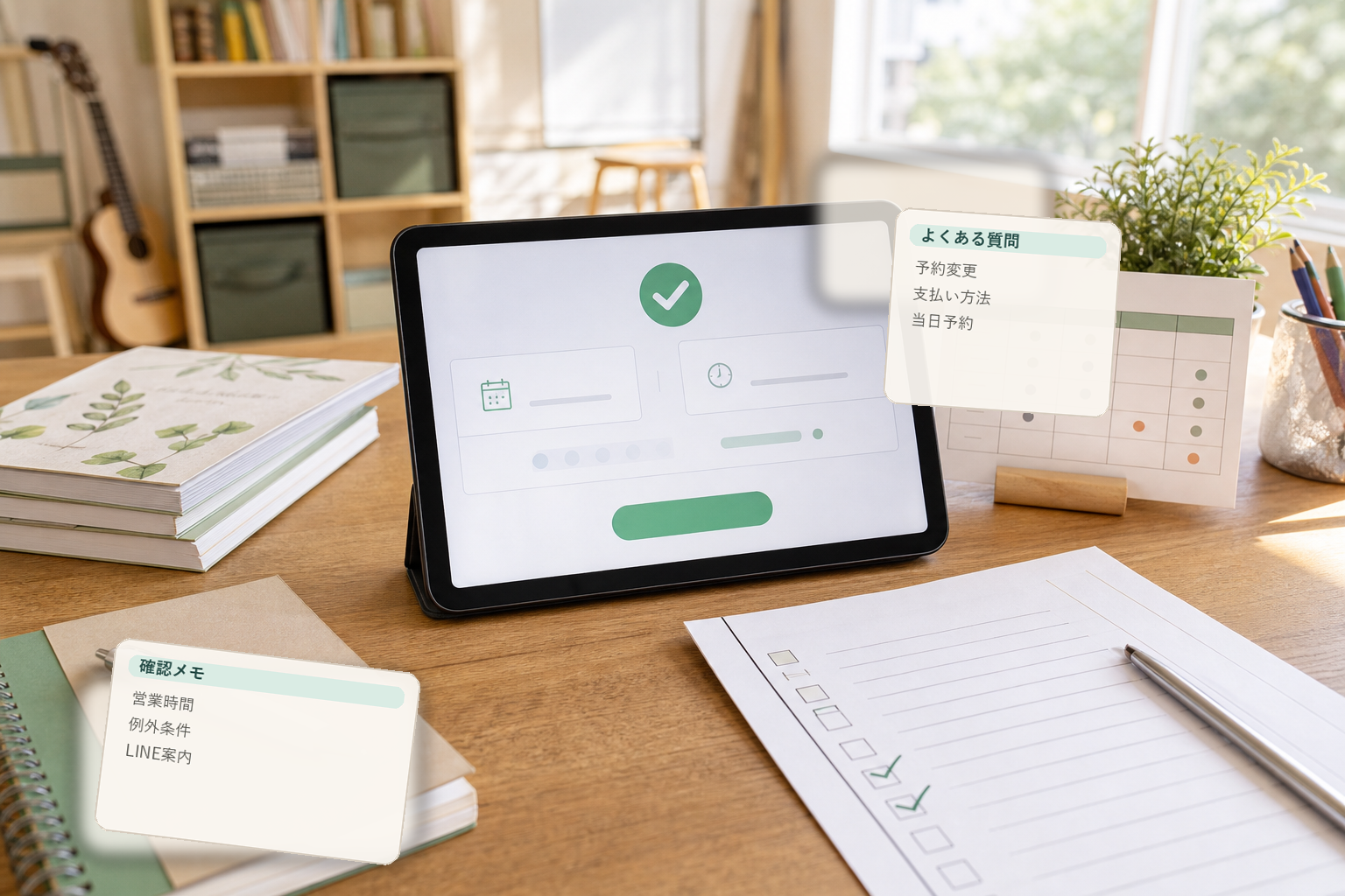 FAQ整理に使うカードとタブレット